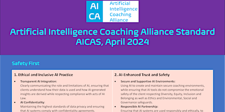 The Artificial Intelligence Coaching Alliance Standard, AICAS Asia/Pacific