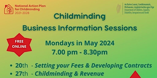 Childminding Business Information Session 2 - Childminding and Revenue primary image