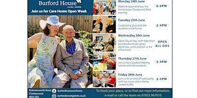 Hauptbild für Burford House Care Home - Open day as part of Care Home Open Week