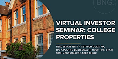 Primaire afbeelding van Virtual Investor Seminar: Build Wealth Through Real Estate