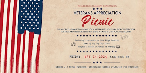 Image principale de Veterans  Appreciation Picnic & Pool Party