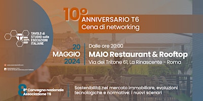 Imagem principal do evento Networking Dinner - 10° anniversario dell'Associazione T6