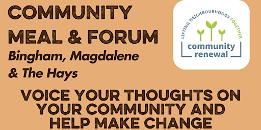 Imagem principal de Community Forum (Meal and Chat) - Bingham, Magdalene and the Hays