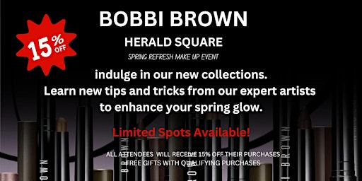 Imagem principal do evento Bobbi Brown HSQ Spring Refresh Makeup Event