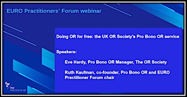 Doing OR for free: the UK OR Society's Pro Bono OR service  primärbild