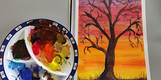 Hauptbild für Paint & Pour 'Sunset Tree' with Tania from tangible.gallery