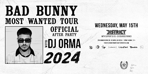 Imagem principal do evento OFFICIAL AFTERPARTY | Wednesday May 15th 2024 | District Atlanta