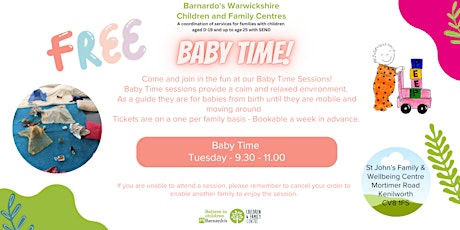 Baby Time - St Johns Family & Wellbeing Centre