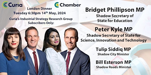 Reception & Dinner with Shadow Cabinet members & Shadow Ministers (Public) primary image