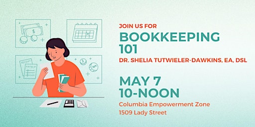 Imagem principal do evento Bookkeeping 101 with Dr. Shelia Tutwieler-Dawkins