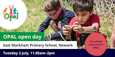 Primaire afbeelding van NEW interest schools: OPAL school visit - East Markham Primary, Newark