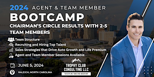 Imagen principal de Trophy Club Bootcamp: Qualify for Chairman's Circle with 2-5 TMs- Raleigh