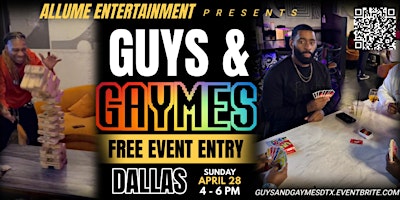 Imagem principal do evento Guys and Gaymes | Dallas - Free Event