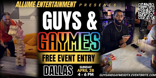 Imagem principal do evento Guys and Gaymes | Dallas - Free Event