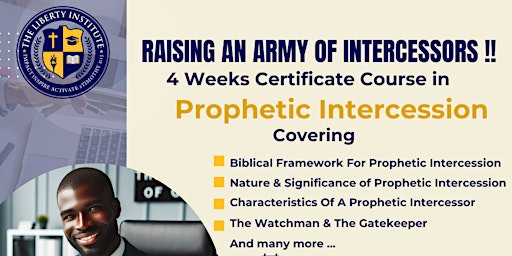 Imagen principal de 4 Weeks Certificate Course in Prophetic Intercession