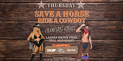 4/25  SAVE A HORSE RIDE A COWBOY @ MUNCHIE'S FORT LAUDERDALE primary image