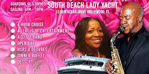 South Beach Florida Pink and White Attire 4-hour Yacht Affair All Inclusive primary image