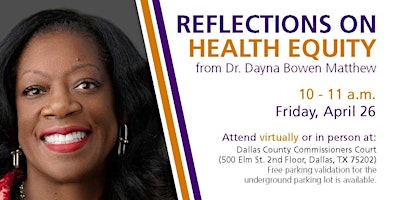 Reflections on Health Equity from Dr. Dayna Bowen Matthew primary image