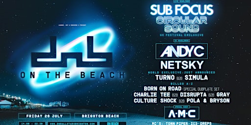 Imagem principal do evento On The Beach 2024 - DnB Allstars w/ Sub Focus, Andy C, Netsky