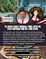 TiE South Coast medical panel with Dr. Puja Chitkara and Dr. Sam Klein.