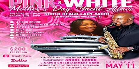 South Florida Upscale Mother's Day Weekend 4 Hour Dinner Party Cruise
