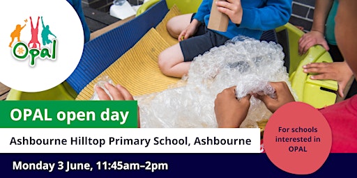 Image principale de NEW interest schools: OPAL school visit - Ashbourne Hilltop Primary School