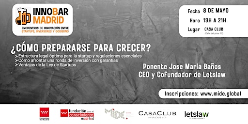 InnoBar Madrid: ¿Cómo prepararse para crecer? primary image