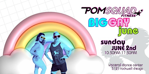 Imagem principal do evento BIG GAY JUNE 2024! PomSquad Fitness  with Mattrick and Jenarator