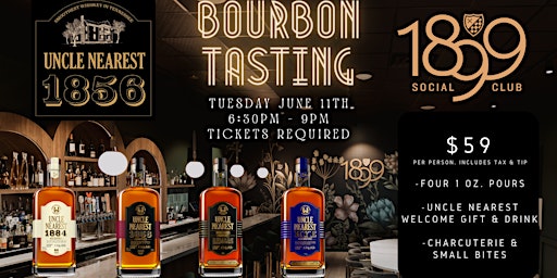 Uncle Nearest Bourbon Tasting at 1899 Social Club primary image