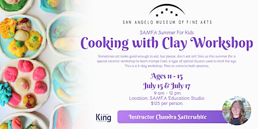 Imagen principal de SAMFA Summer for Kids: Cooking with Clay 102
