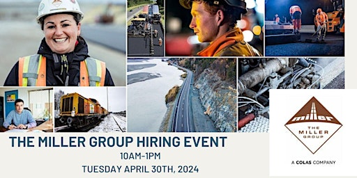 The Miller Group hiring Event- April 30th  primärbild