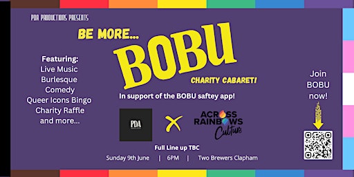 Imagem principal do evento The Be More BOBU Charity Cabaret