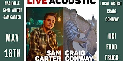 Nashville song writer Sam Carter & Craig Conway @ Frog Rock Brewing Co primary image