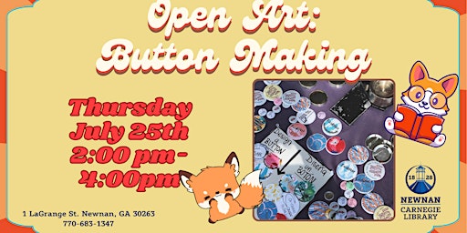 Imagem principal do evento Open Art: Button making