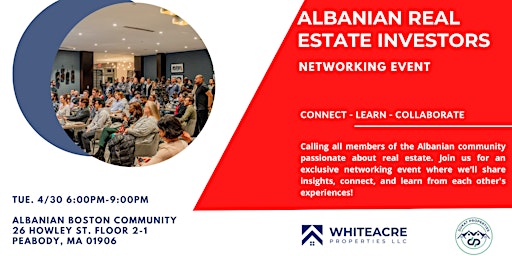 Imagem principal do evento Albanian Real Estate Investors Networking Event