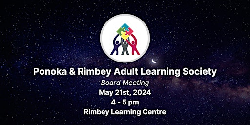 Primaire afbeelding van Ponoka & Rimbey Adult Learning Society (PRALS) Board Meeting