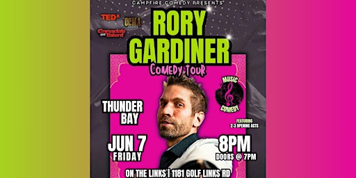 Imagem principal de Rory Gardiner  Comedy Tour - Thunder Bay (FRI JUN 7)