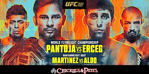 Primaire afbeelding van Pantoja vs. Erceg | UFC 301 Watch Party with Food & Drink Credits