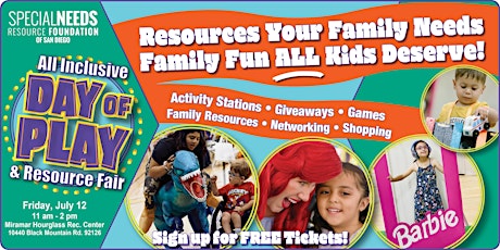 All Inclusive Day of Play & Resource Fair - FREE EVENT