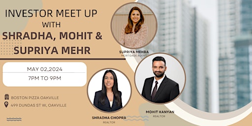 Primaire afbeelding van Investor meet up with Shradha, Mohit & Supriya