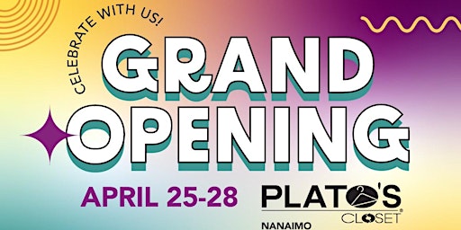 Imagem principal do evento Plato’s Closet® Celebrates Grand Opening in Nanaimo, BC on Thursday April 25 with Weekend Long Deals