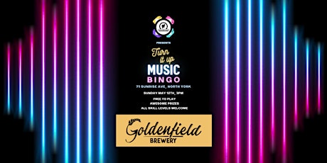 Turn It Up Music Bingo at Goldenfield Brewery