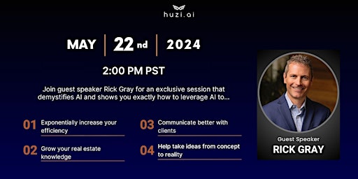 Imagen principal de 2PM | Unlock the Future with AI in Real Estate: A Special Talk by Rick Gray