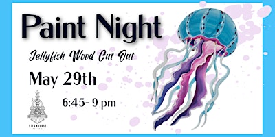 Primaire afbeelding van Jellyfish Wood Cut Out Paint Night