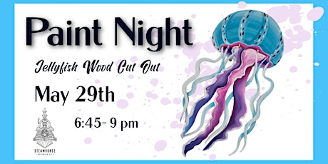 Jellyfish Wood Cut Out Paint Night