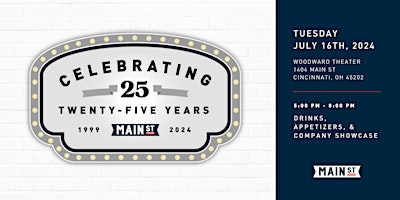 Hauptbild für Main Street Ventures 25th Anniversary Celebration