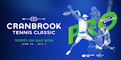 Cranbrook Tennis Classic - ATP Challenger Tour Event primary image