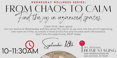 Wellness Wednesday - From Chaos to Calm primary image
