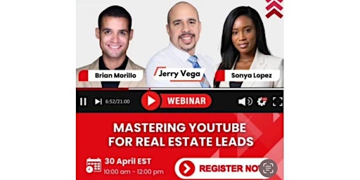 MASTERING YOUTUBE FOR REAL ESTATE AGENTS primary image