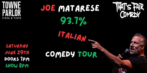 Joe Matarese at The Towne Parlor in Stamford!  Saturday 6/29 8pm!